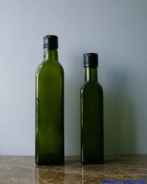 供应 墨绿色玻璃橄榄油瓶