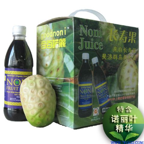 合百诺丽纯汁含叶子精华抗癌食品斐济原装进口500mlx6