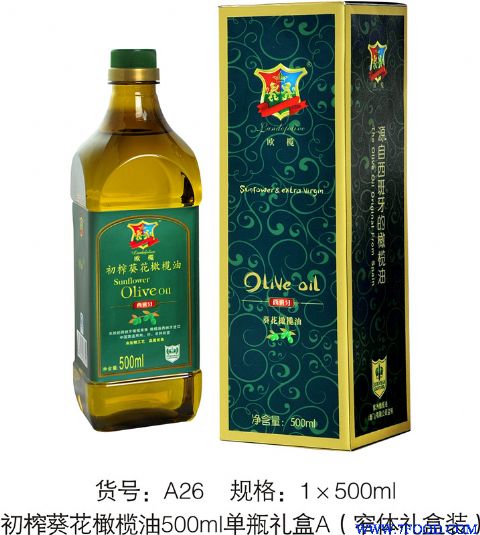 初榨葵花橄榄油单瓶礼盒
