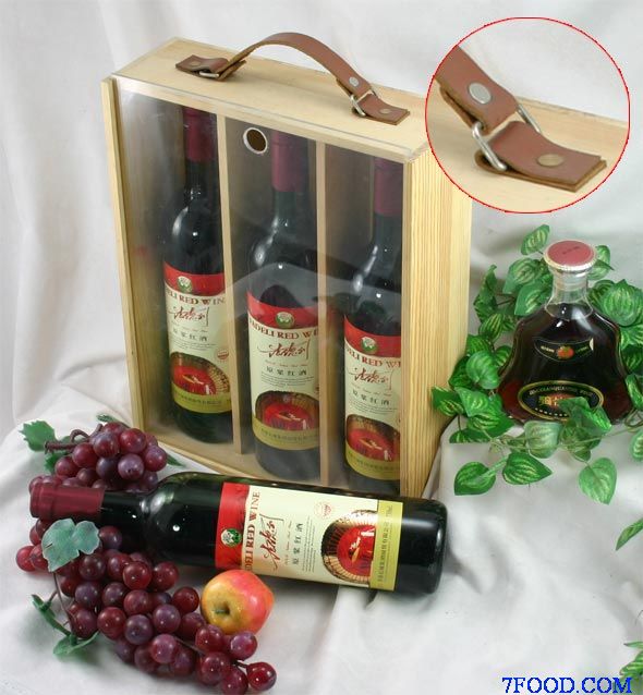 木制天长地久红酒包装盒