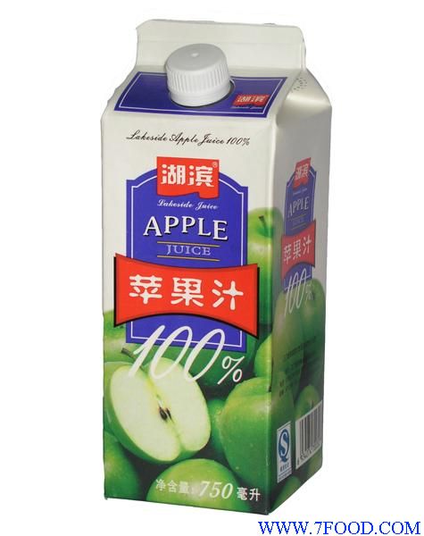 湖滨100%苹果汁