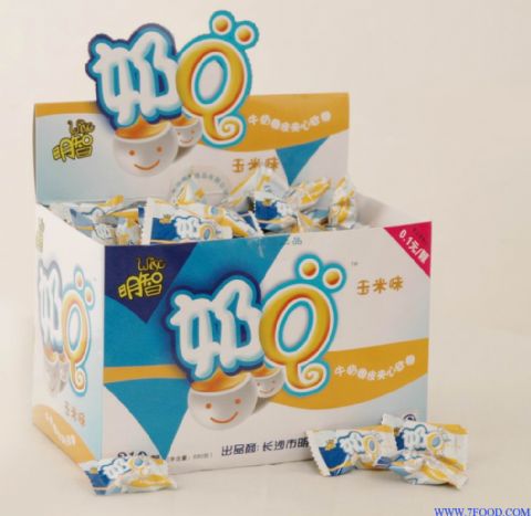 休闲糖果盒装奶Q糖（玉米味）