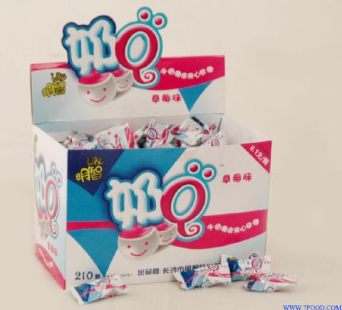 休闲糖果盒装奶Q（草莓味）