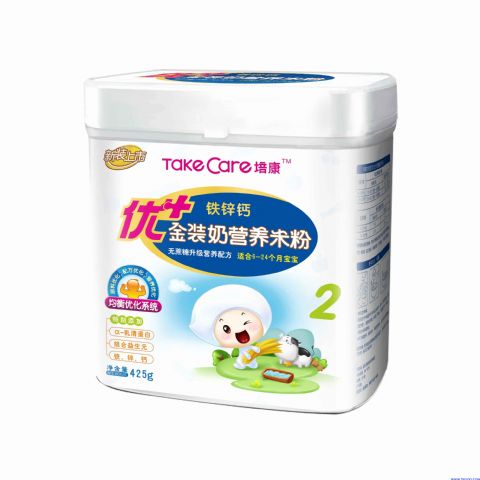 培康优+金装铁锌钙配方奶米粉425g