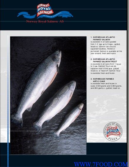 挪威冻三文鱼、鳕鱼