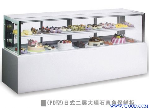 日式二层直角蛋糕柜