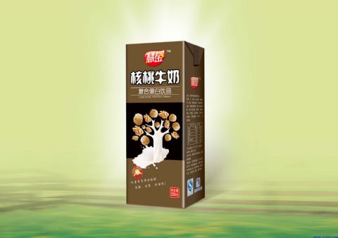 慧金苗条砖核桃牛奶复合蛋白饮品单盒装