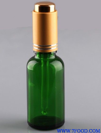 50ml绿色精油瓶配电化铝压力泵头吸管现货提供