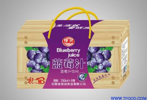 350ml木纹蓝莓汁饮料礼品盒