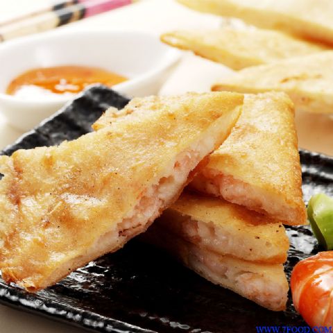 台湾正宗小吃材料食材月亮虾饼